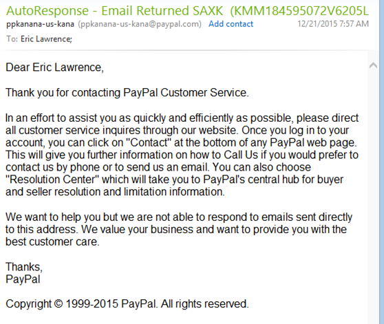 Autoreply - go to our website