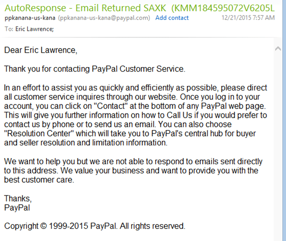 Autoreply - go to our website