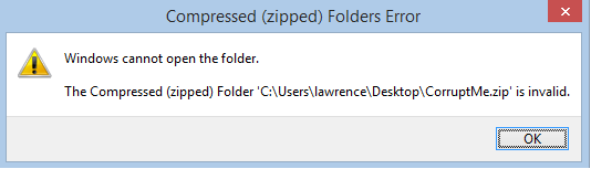 Windows Cannot Open dialog