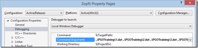 Edit Command arguments