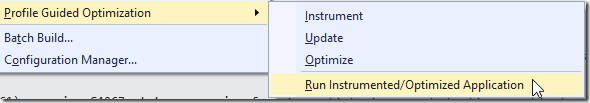 Run Instrumented/Optimized Application