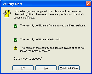 Certificate errors UX