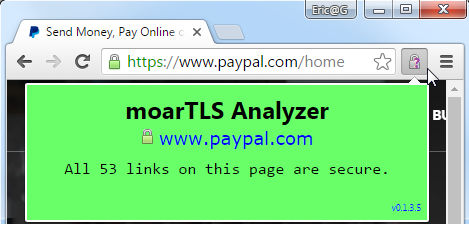 PayPal showing all green