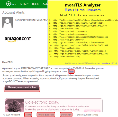 Insecure credit card