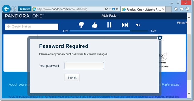 Password prompt on HTTP page