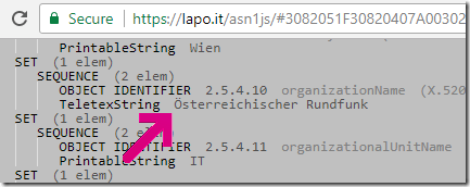 Non-ASCII character in string